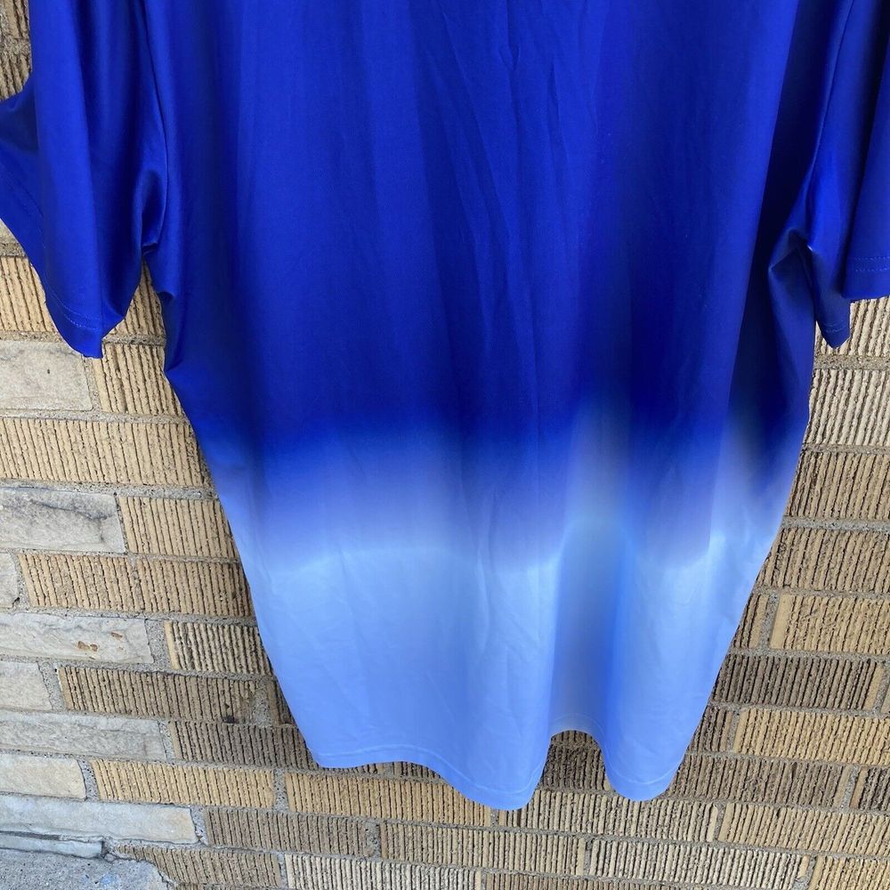 RLX Ralph Lauren Men's Large Blue Ombre Polo Oakmont Country Club Golf Stretch‎ - Picture 4 of 9